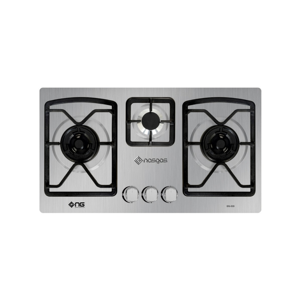 Nasgas DG-333 REG 3 Burner Built-in Gas Hob for Efficient Cooking and Easy Operation