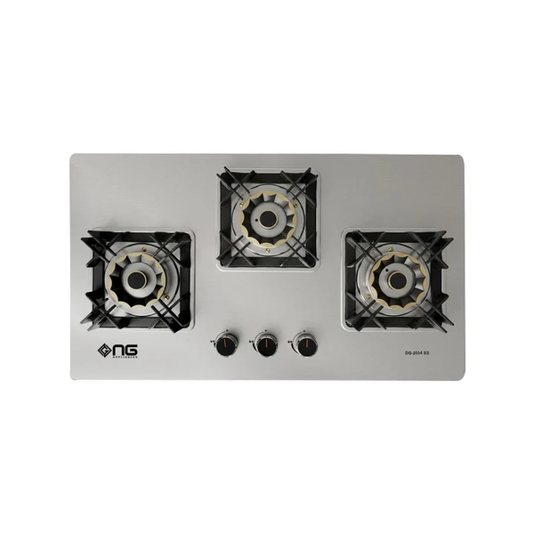 NasGas DG-2034 SS 3 Burner Built-in Gas Hob with 5.5 kW Burners