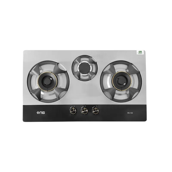 NasGas DG-145 BK 3 Burner Built-in Gas Hob with FFD and Metal Top