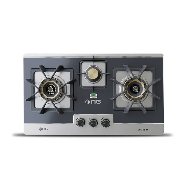 NasGas DG-346 BK 3 Burner Built-in Gas Hob with 5.5 kW Burners