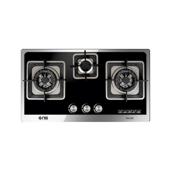 NasGas DG-GN3 226 3 Burner Built-in Gas Hob with Tempered Glass Top