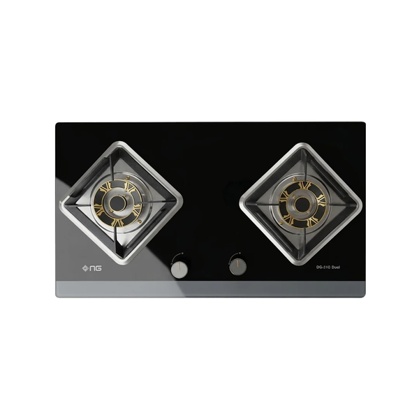 NasGas DG-31 G 2 Burner Dual Fuel Built-in Gas Hob with Tempered Glass Top