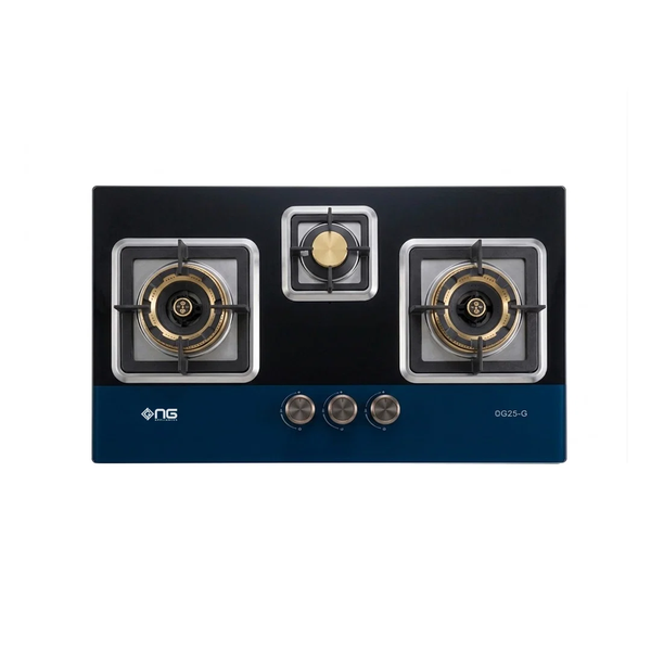NasGas DG-225 G 3 Burner Built-in Gas Hob with Tempered Glass Top