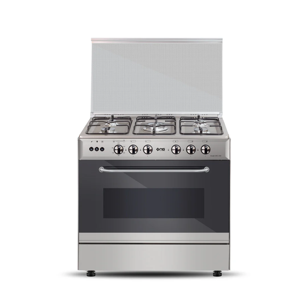 NasGas EXC-534 5 Burner Single Door Stainless Steel Cooking Range with Auto Ignition & Thermostat