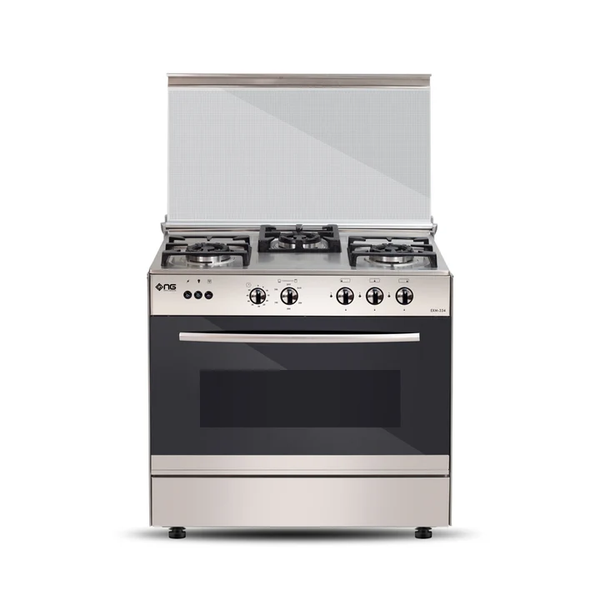 NasGas EXM-334 3 Burner Single Door Stainless Steel Cooking Range with Auto Ignition