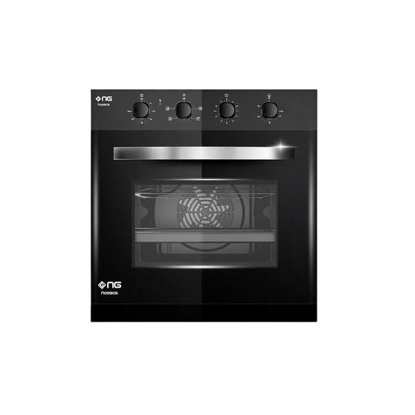 NasGas NG-550 65L Black Glass Built-in Hybrid Oven with Electric Blower Exhaust